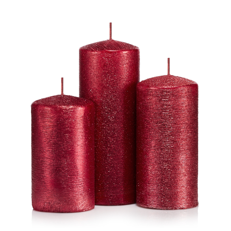 świeczki czerwone - kokon walec